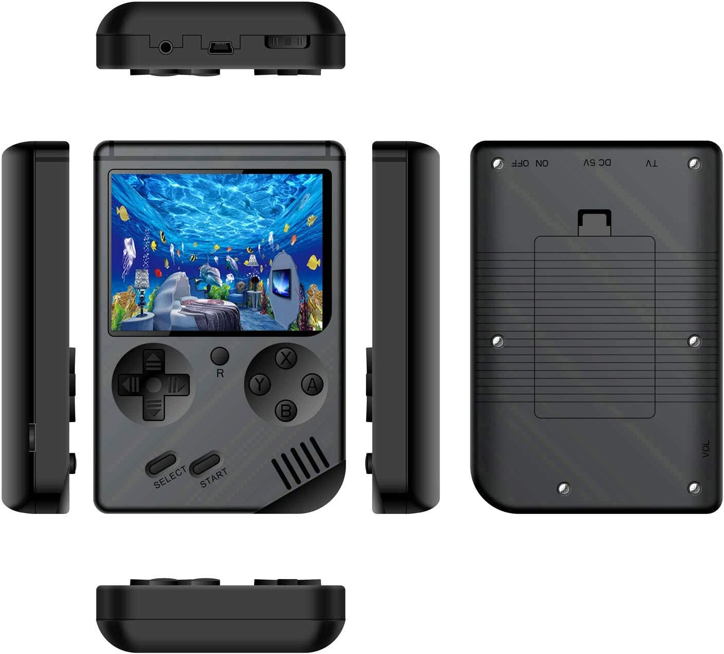 Retro Handheld Games Console for Kids/Adults, 168 Classic 8 Bit Games 3 Inch Screen Video Games with AV Cable Play on TV (Black)