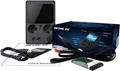 Retro Handheld Games Console for Kids/Adults, 168 Classic 8 Bit Games 3 Inch Screen Video Games with AV Cable Play on TV (Black)